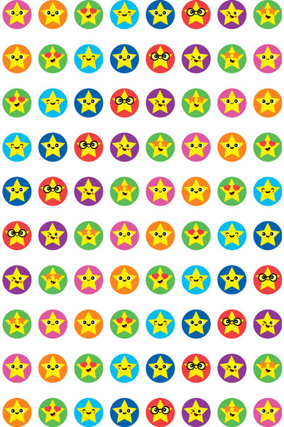 Stars - Dynamic Dots Stickers (Pack of 800)