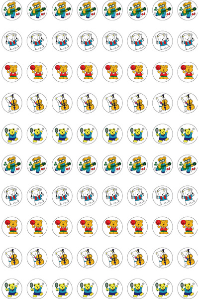 Teddy Glitter - Dynamic Glitz Stickers (Pack of 800)