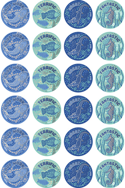 Wonderlands (Sea) - Foil Merit Stickers (Pack of 96)