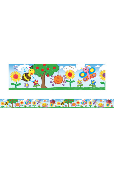 Bugs and Flowers Kid Drawn - Large Borders (Pack of 12) (Previous Design)