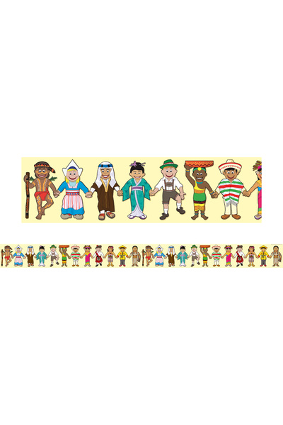International Kids in Costume - Large Borders (Pack of 12) (Previous Design)