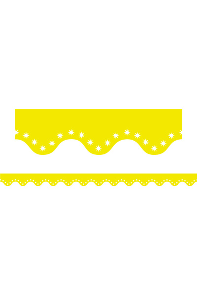 Yellow - Scalloped Borders (Pack of 12) (Previous Design)