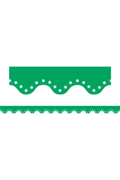 Green - Scalloped Borders (Pack of 12) (Previous Design)