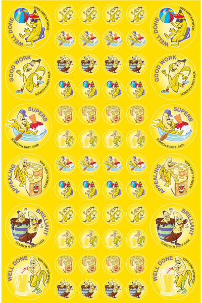 Banana - ScentSations Fruit Stickers (Pack of 180) (Previous Design)