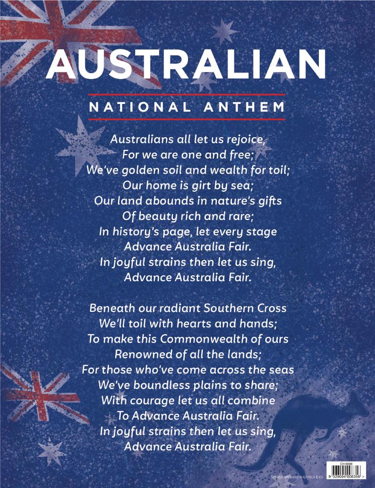 Australian Anthem Chart