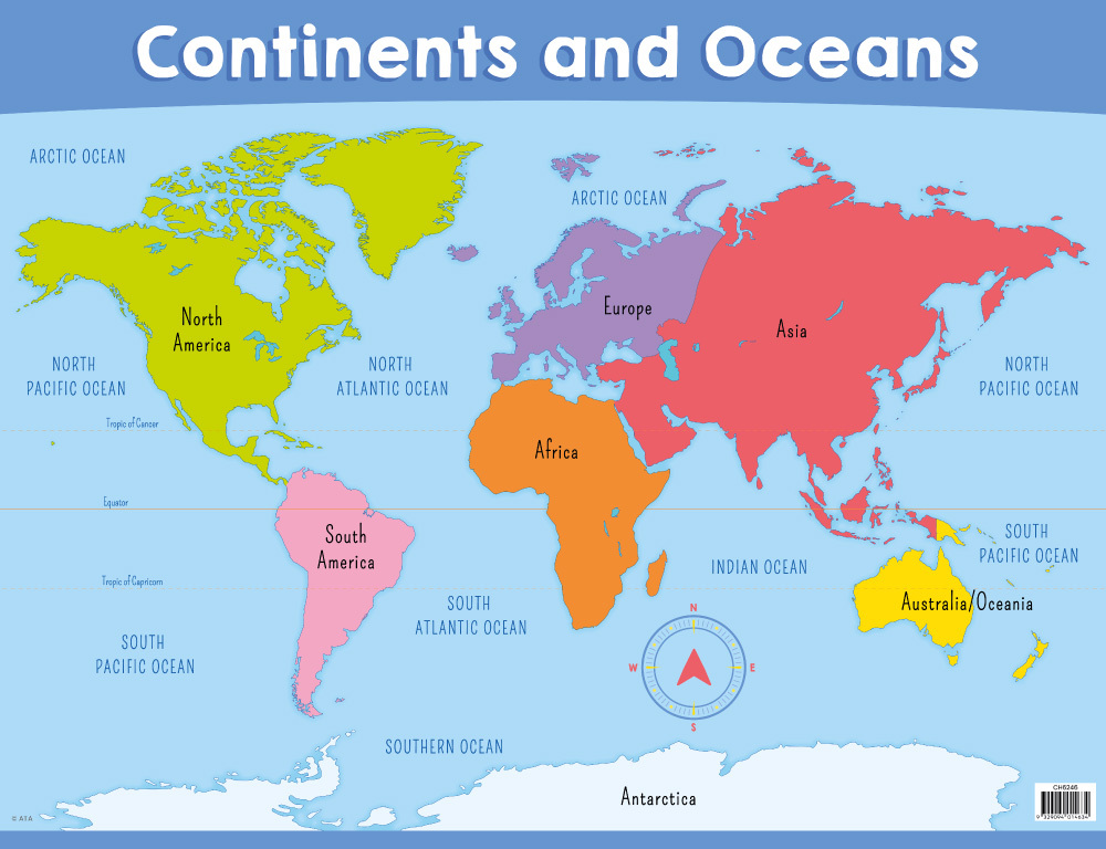 study-map-of-continents-and-oceans