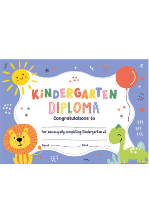 Kindergarten Diploma - Certificates 