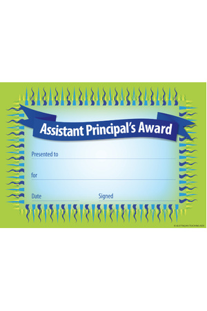 Assistant Principal's Award - Certificates 