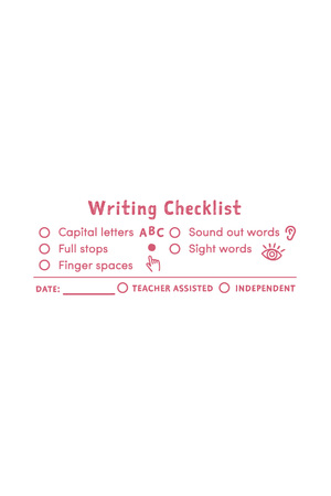 Early Years Writing - Checklist Stamp