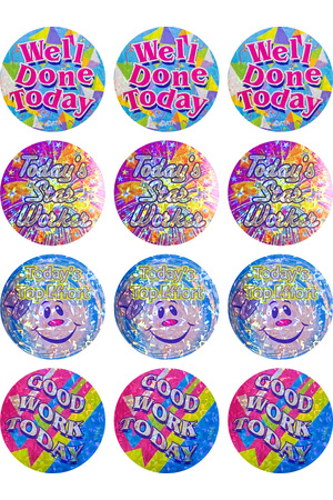 Today's Top Worker Holographic (40mm) - Large Merit Stickers (Pack of 48)