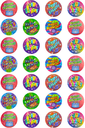 Birthday - Laser Stickers (Pack of 84)
