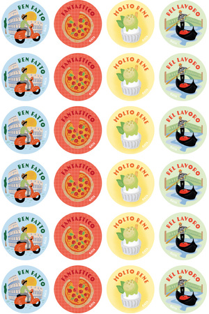 Italian - Language Merit Stickers (Pack of 96)