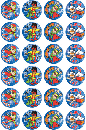 Super Kid (Boy) - Merit Stickers (Pack of 96) - Previous Design