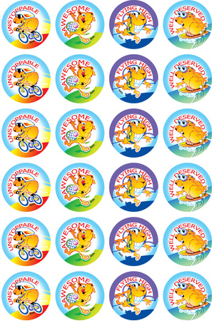 Active Guinea Pigs - Merit Stickers (Pack of 96)