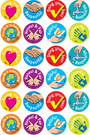 Character Values - Merit Stickers (Pack of 96) - Previous Design