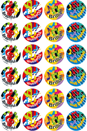 Music Maestros - Merit Stickers (Pack of 96) - Previous Design