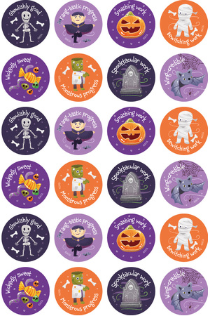 Ghosts at Halloween - Merit Stickers (Pack of 96)
