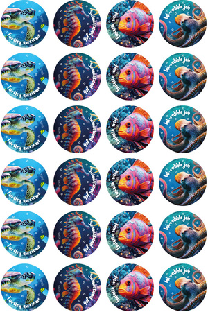 Sea Creatures - Merit Stickers (Pack of 96)