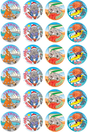Australiana - Merit Stickers (Pack of 96) - Previous Design
