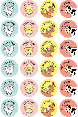 Farm Animals - Merit Stickers (Pack of 96)