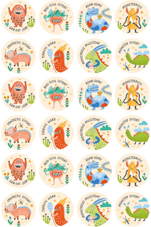 Monsters and Ogres - Merit Stickers (Pack of 96)