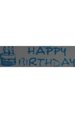 Happy Birthday (Blue) - Roller Stamp