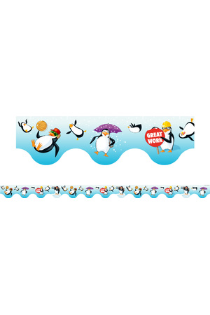 Penguins - Scalloped Borders (Pack of 12)