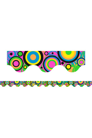 Fluoro Spots and Dots - Scalloped Borders (Pack of 12)
