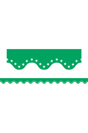 Green - Scalloped Borders (Pack of 12)