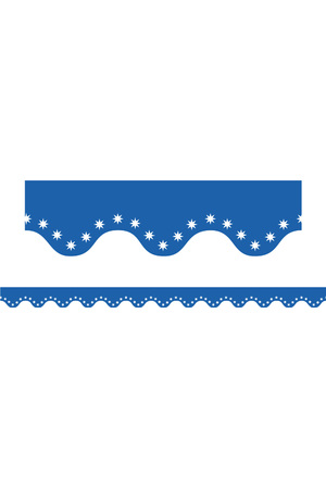 Blue - Scalloped Borders (Pack of 12)
