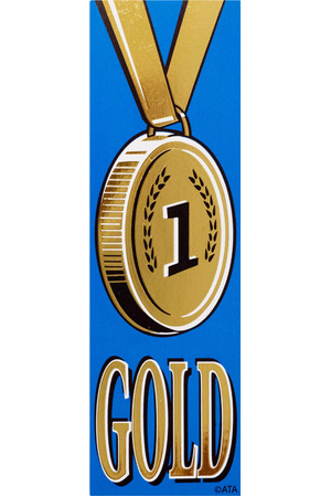 Gold 1 - Self-Adhesive Vinyl Medal Ribbons