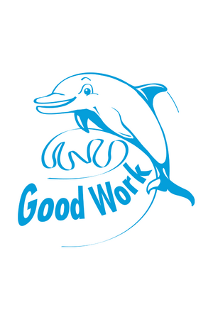 Good Work  Dolphin - Merit Stamp (Previous Design)