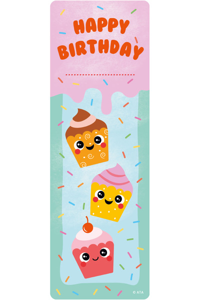 Cupcakes Birthday - Bookmarks (Pack of 35)