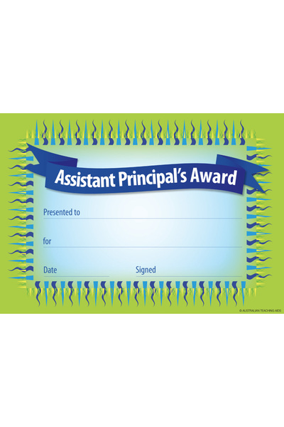 Assistant Principal's Award - Certificates 