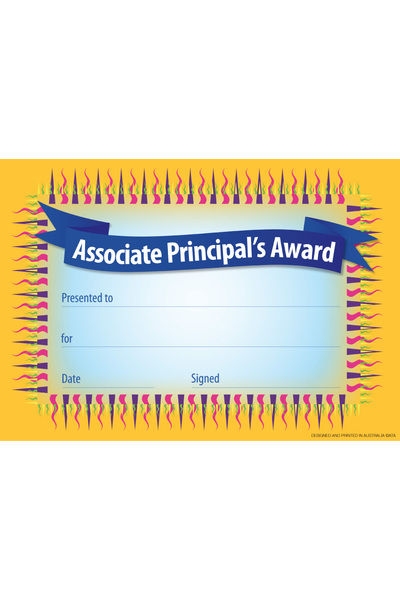 Associate Principal's Award - Certificates