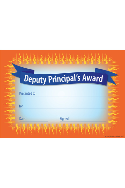 Deputy Principal's Modern Award - Certificates