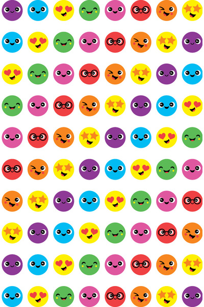 Smiles - Dynamic Dots Stickers (Pack of 800)