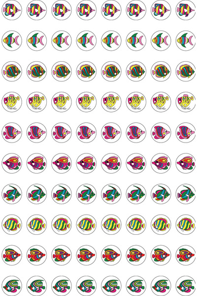 Fishy Glitter - Dynamic Glitz Stickers (Pack of 800)