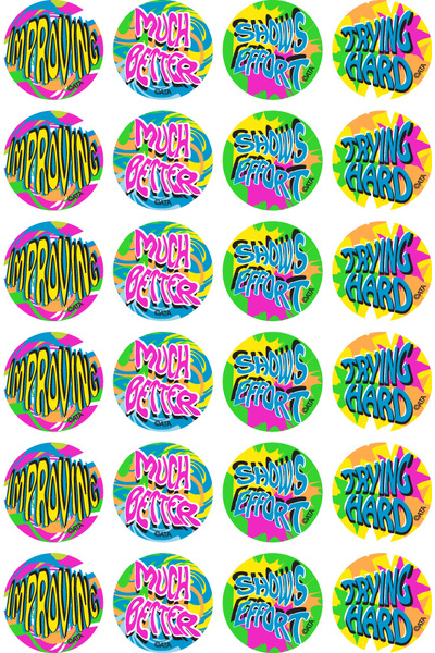 Encouragement - Fluoro Stickers (Pack of 96)