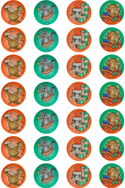 Aussie Christmas - Foil Stickers (Pack of 84)