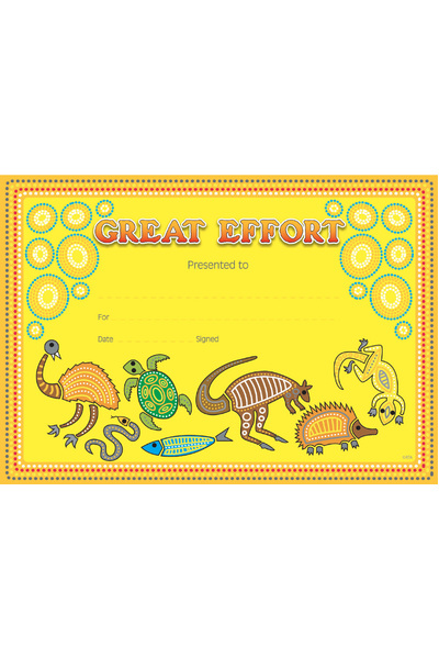 Great Effort - Certificates (Previous Design)