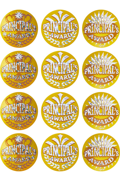 Principal's Award (40mm) - Gold Foil Stickers
