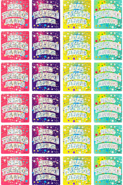 Head Teacher's Award (29mm) - Holographic Foil Glitz Stickers (Pack of 60)