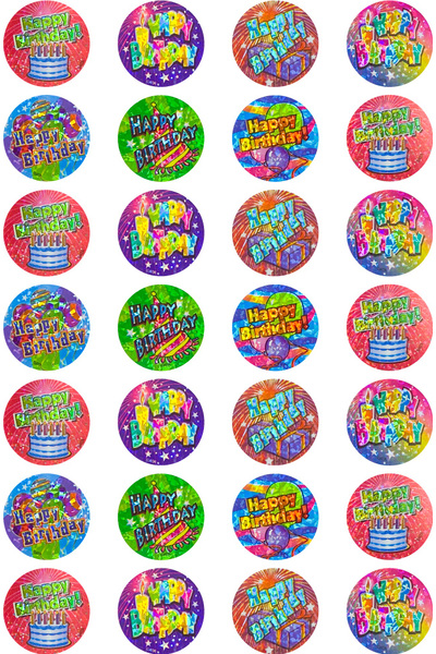 Birthday - Laser Stickers (Pack of 84)