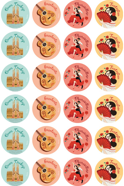 Spanish - Language Merit Stickers (Pack of 96)