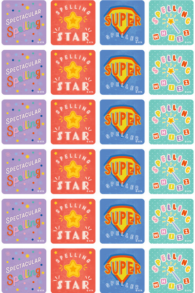 Spelling - Merit Stickers (Pack of 96)