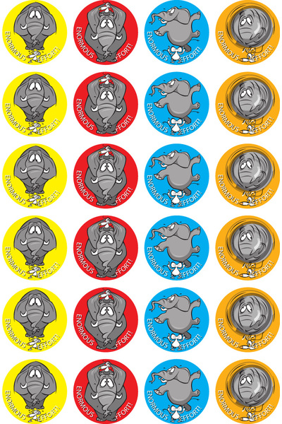 Enormous Effort - Merit Stickers (Pack of 96) (Previous Design)