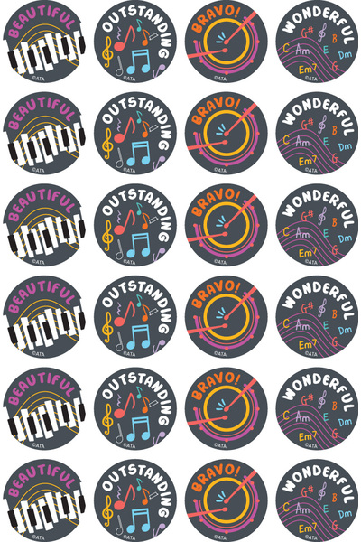 Music Maestros - Merit Stickers (Pack of 96)