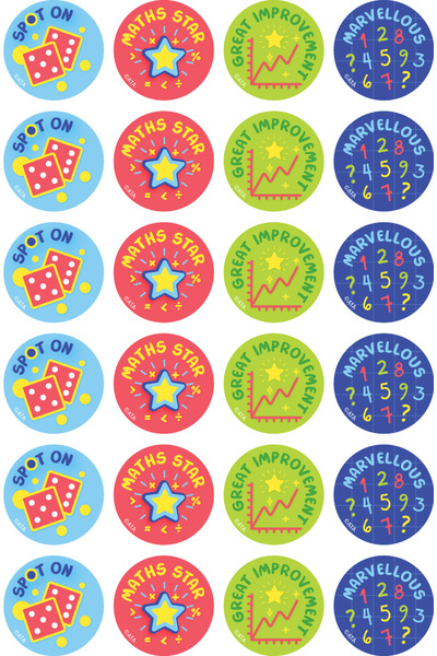Maths Star - Merit Stickers (Pack of 96)