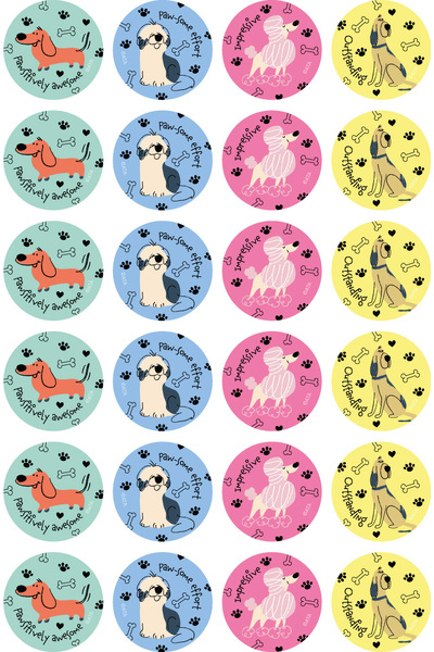 Happy Dogs - Merit Stickers (Pack of 96)